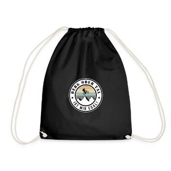 Mountain or valley doesn't matter to me - Drawstring Bag - black - Front