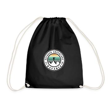 Outdoor adventure Bavaria - Drawstring Bag - black - Front
