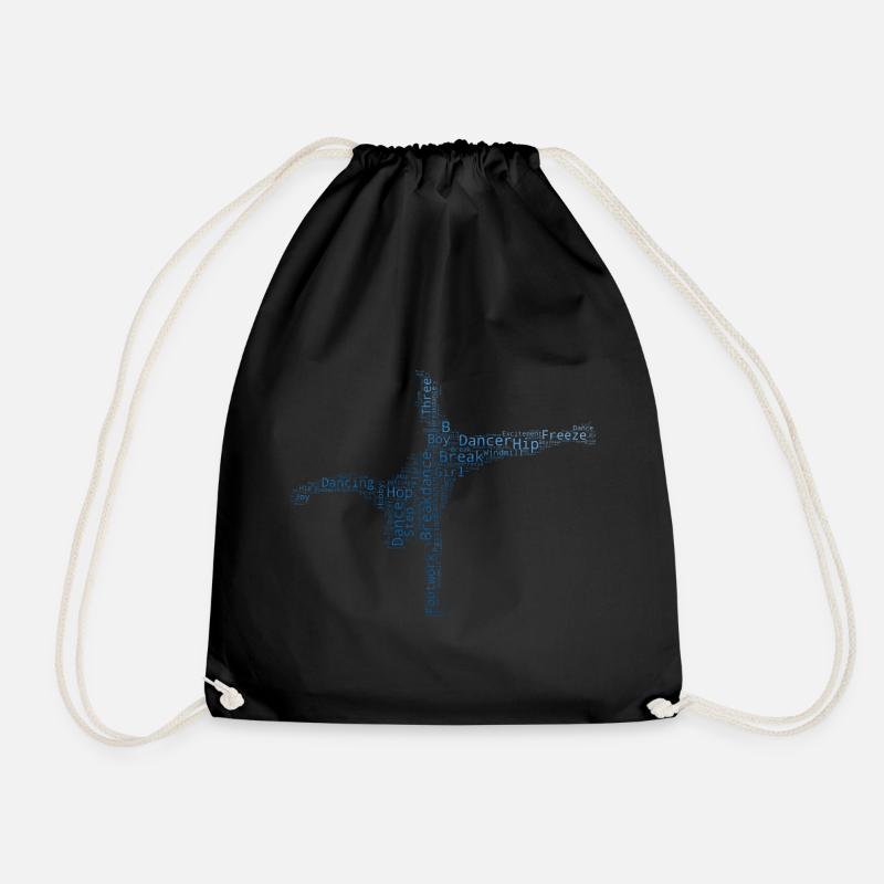 Break Dance Breakdance Men Bboy Hiphop - Drawstring Bag - black