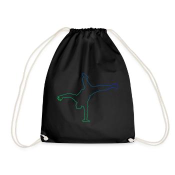 Bboy Bgirl Breakdance Homme Breakdance Breakdance - Sac de sport léger - noir - Devant