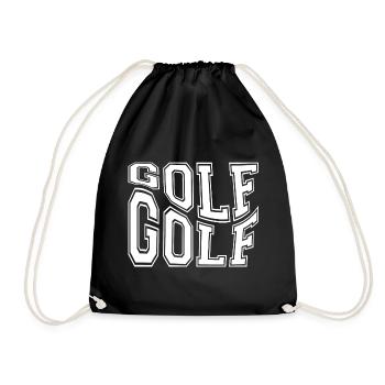golf, fan golf, golf sport - Drawstring Bag - black - Front