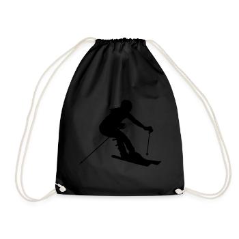Wintersport Skiing Damen Freestyle Skifahrer - Turnbeutel - Schwarz - Vorne