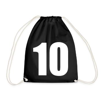 10 - Turnbeutel - Schwarz - Vorne