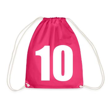 10 - Drawstring Bag - fuchsia - Front