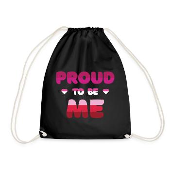 Fierté lesbienne d’être moi - Mois de la fierté - Sac de sport léger - noir - Devant