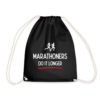 Les marathoniens le font plus longtemps - Sac de sport léger - noir - Devant