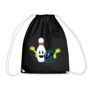 Bowling Bowlingkugel Pin - Turnbeutel - Schwarz - Vorne