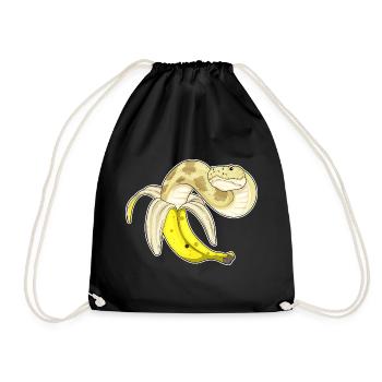 Schlange Banane - Turnbeutel - Schwarz - Vorne