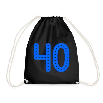 ANNIVERSARY. HAPPY BIRTHDAY. HAPPY BIRTHDAY. - Drawstring Bag - black - Front