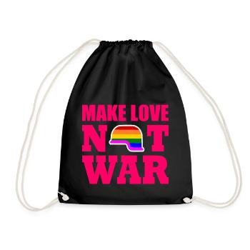 Make love not war - Sac de sport léger - noir - Devant