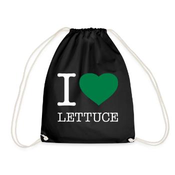 J’AIME LA SALADE DE LAITUE - Sac de sport léger - noir - Devant