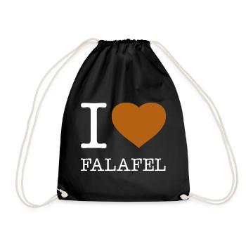 I LOVE FALAFEL - Drawstring Bag - black - Front