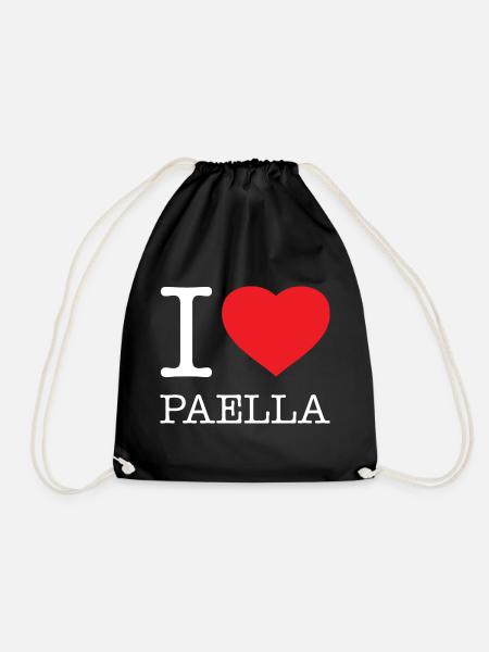 I LOVE PAELLA - Turnbeutel - Schwarz