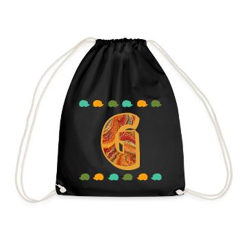Hedgehog E 22 g - Drawstring Bag - black - Front