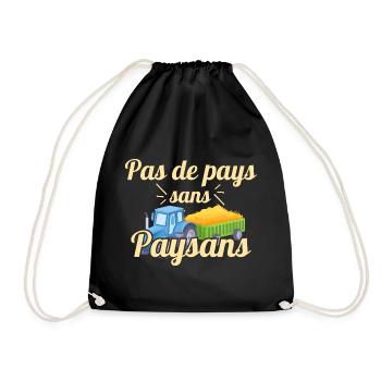 Pas de pays sans paysans - Sac de sport léger - noir - Devant