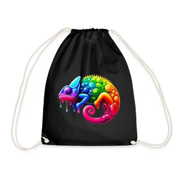 Chameleon - Drawstring Bag - black - Front