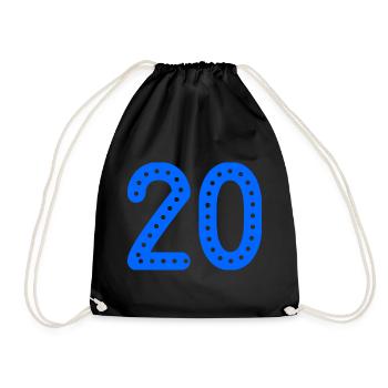 20. 20 YEARS. 20th ANNIVERSARY. 20TH ANNIVERSARY. - Drawstring Bag - black - Front