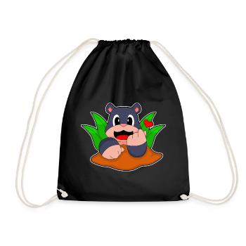 Funny Mole - Drawstring Bag - black - Front