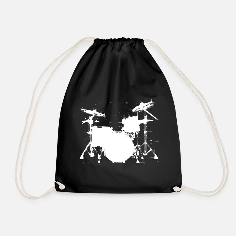 Trapset Drawing - Drawstring Bag - black