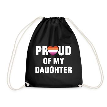 Mois de la fierté LGBT - Fier de ma fille - Sac de sport léger - noir - Devant