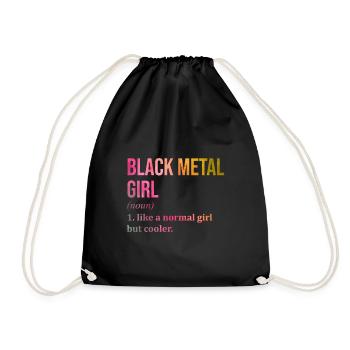 Black Metal Black Metal Black Metal - Drawstring Bag - black - Front