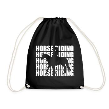 Horse Riding - Turnbeutel - Schwarz - Vorne