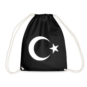 Milli Takim Ay Yildiz Türkisch Flagge DNA - Turnbeutel - Schwarz - Vorne