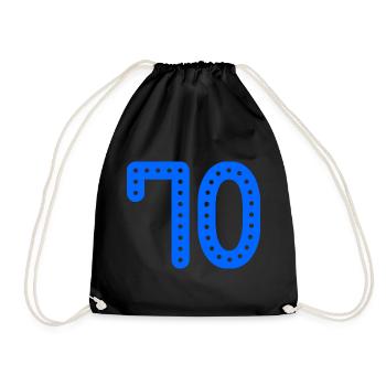 70. 70 ANS. 70e ANNIVERSAIRE. ANNIVERSAIRE 70 ANS. - Sac de sport léger - noir - Devant