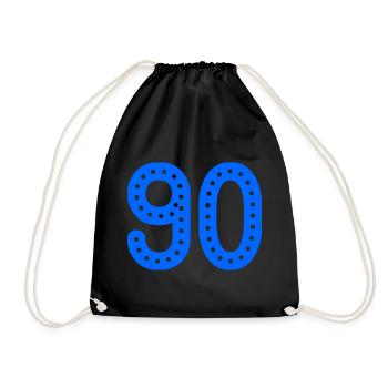 90. 90 ANS. 90e ANNIVERSAIRE. ANNIVERSAIRE 90 ANS. - Sac de sport léger - noir - Devant