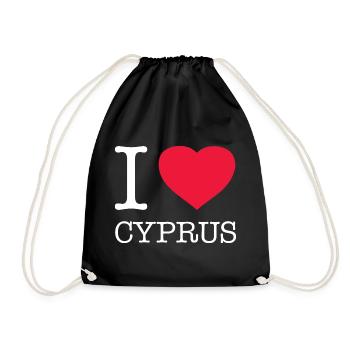I LOVE CYPRUS - Drawstring Bag - black - Front