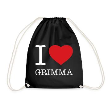 I LOVE GRIMMA - Turnbeutel - Schwarz - Vorne