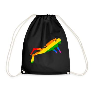 Plongeur arc-en-ciel - Sac de sport léger - noir - Devant