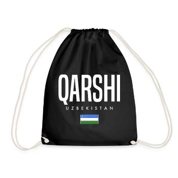 Qarshi Uzbekistan - Drawstring Bag - black - Front