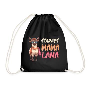 Future maman STRONG MOM LAMA Drôle - Sac de sport léger - noir - Devant