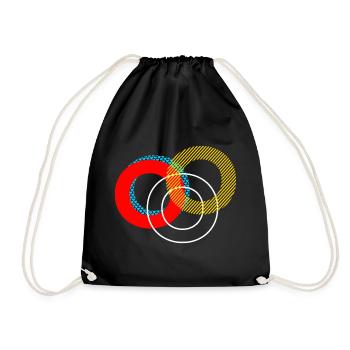 o Conception de lettrage - Sac de sport léger - noir - Devant