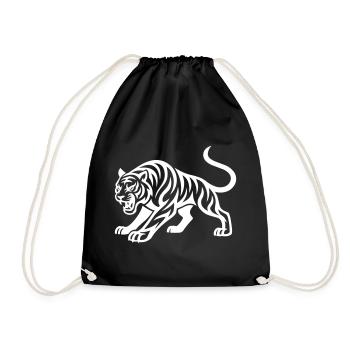 Tiger Animal Tier - Drawstring Bag - black - Front