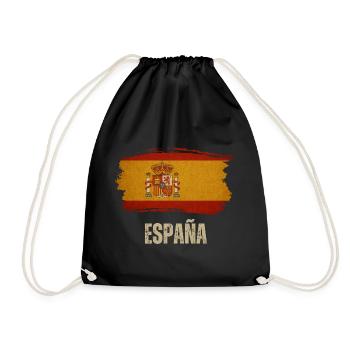 Grunge-Flagge von Spanien, spanischer Stolz - Turnbeutel - Schwarz - Vorne