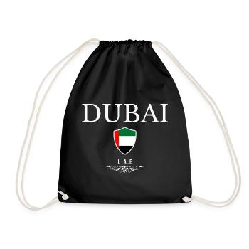 Souvenir Dubai, ich liebe Dubai - Turnbeutel - Schwarz - Vorne