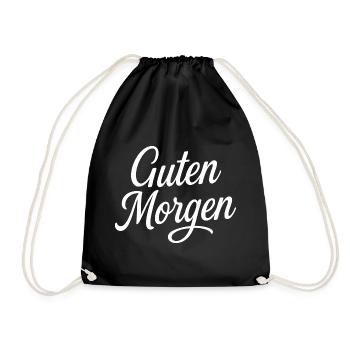 Good morning - Drawstring Bag - black - Front