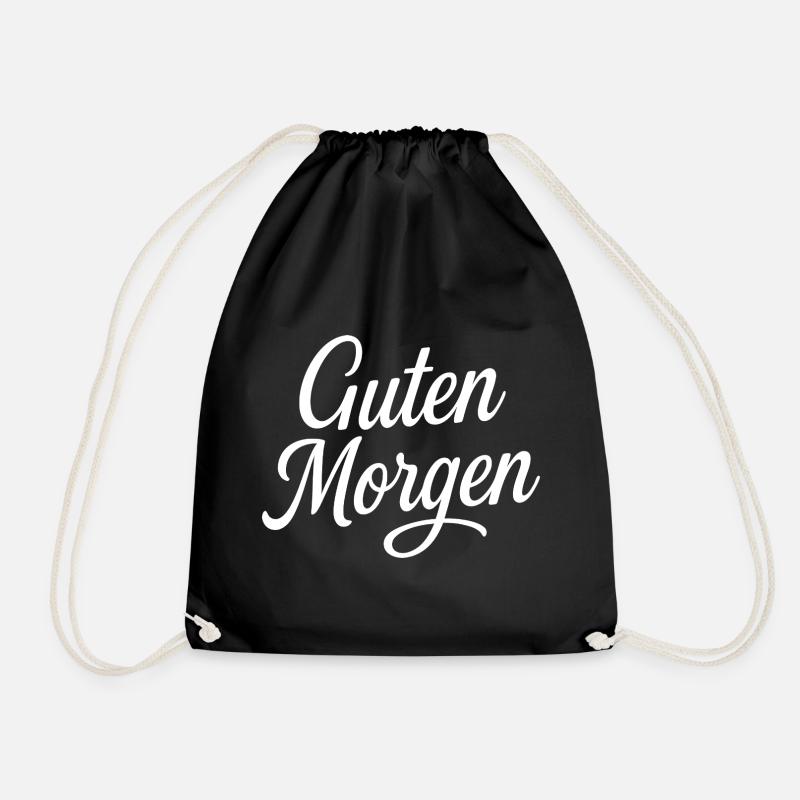 Good morning - Drawstring Bag - black