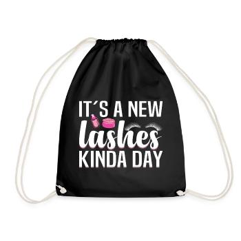  Eyelash Artist Lash Extension Lash Technician - Drawstring Bag - black - Front