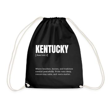 Kentucky Pride: Bourbon Roots - Drawstring Bag - black - Front