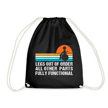 fauteuil roulant - Sac de sport léger - noir - Devant