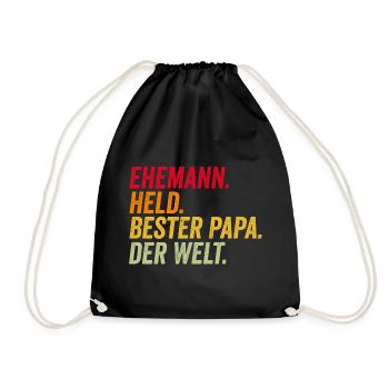 Mari Meilleur Papa Fête des Pères Drôle - Sac de sport léger - noir - Devant