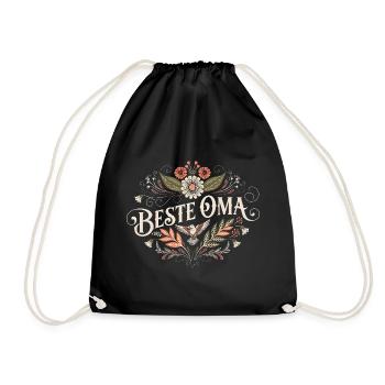 Best Grandma Gift Idea for Grandma Birthday Pillow - Drawstring Bag - black - Front