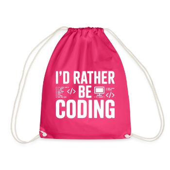 Je préfère coder - Sac de sport léger - fuchsia - Devant