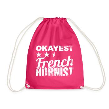 Average French horn player - Drawstring Bag - fuchsia - Front