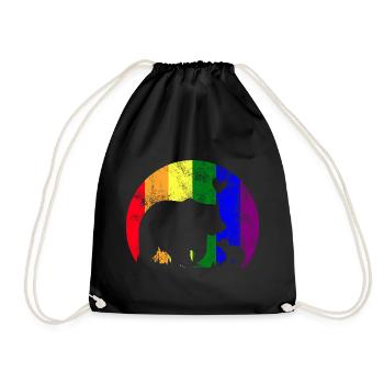 LGBT Gay Pride Stolze Mama Bär - Turnbeutel - Schwarz - Vorne
