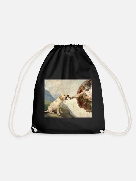 Hund Gottes Hand Labrador Hunde meme - Turnbeutel - Schwarz
