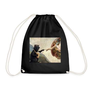 Chat gifle la main de Dieu Mème des chats drôles - Sac de sport léger - noir - Devant